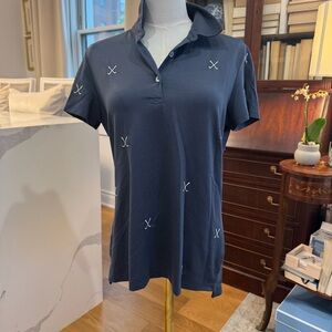 Renwick Golf Polo with Embroidered Golf Clubs